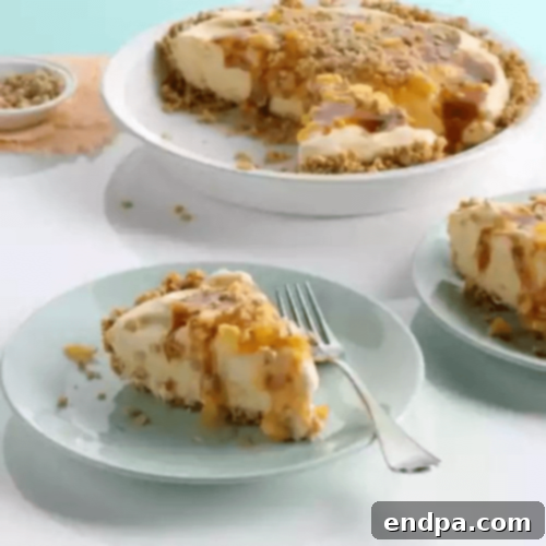 Peachy Keen: 51 Simple Dessert Ideas 37 Toffee-Peach Ice Cream Pie with a sugar cone and brickle crust