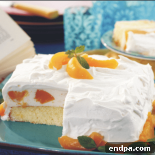 Peachy Keen: 51 Simple Dessert Ideas 40 Peach Bavarian Cake with a perfect balance of sweetness and creaminess