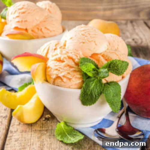 Peachy Keen: 51 Simple Dessert Ideas 42 Sweet Georgia Peach Ice Cream, a no-churn decadent treat