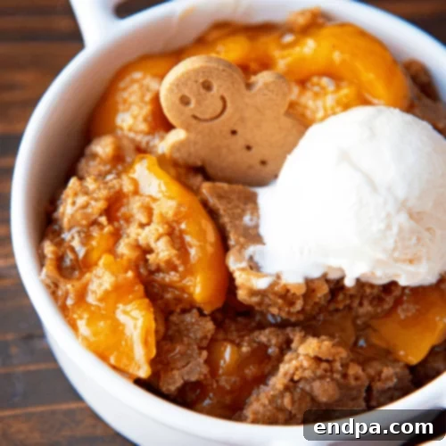 Peachy Keen: 51 Simple Dessert Ideas 46 Gingerbread Peach Dump Cake with peach pie filling and gingerbread cookie crust