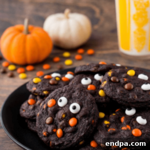 Wickedly Wonderful Halloween Cookie Ideas 10 Soft, fudgy Reese's Pieces Halloween Cookies loaded with candy