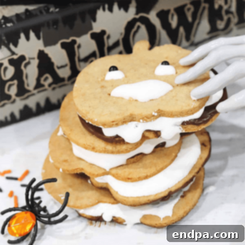 Wickedly Wonderful Halloween Cookie Ideas 15 Crispy graham cookies coated with chocolate and marshmallow fluff for Halloween