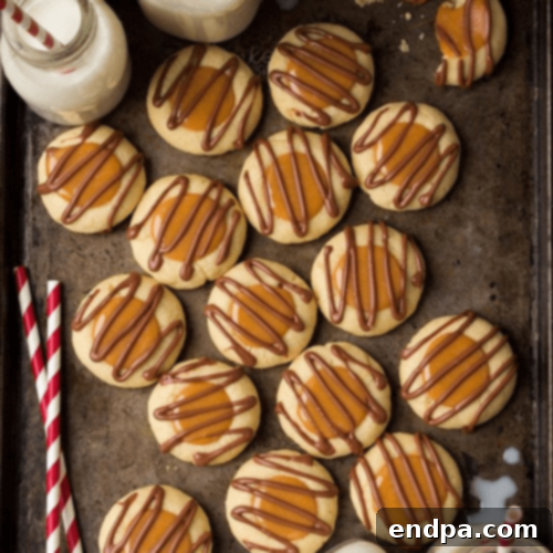 Wickedly Wonderful Halloween Cookie Ideas 17 Buttery, tender Twix Thumbprint cookies with caramel, milk chocolate, and sea salt