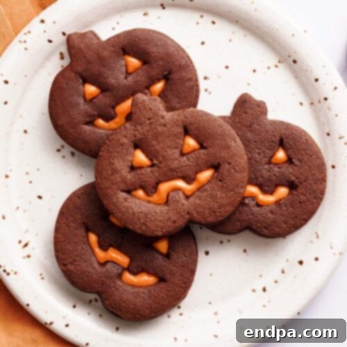Wickedly Wonderful Halloween Cookie Ideas 23 Fun Jack-O'-Lantern Chocolate Sugar Cookies with cream cheese frosting