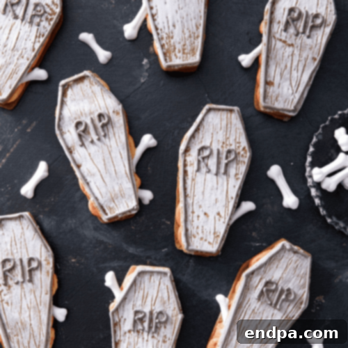 Wickedly Wonderful Halloween Cookie Ideas 35 Coffin Sandwich Cookies that look like aged wood