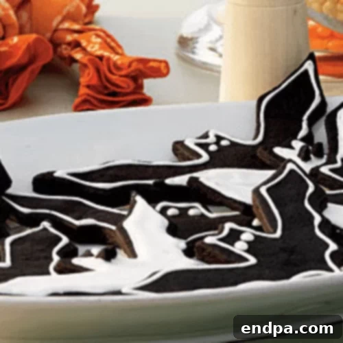 Wickedly Wonderful Halloween Cookie Ideas 36 Simple chocolate shortbread Bat Cookies with icing