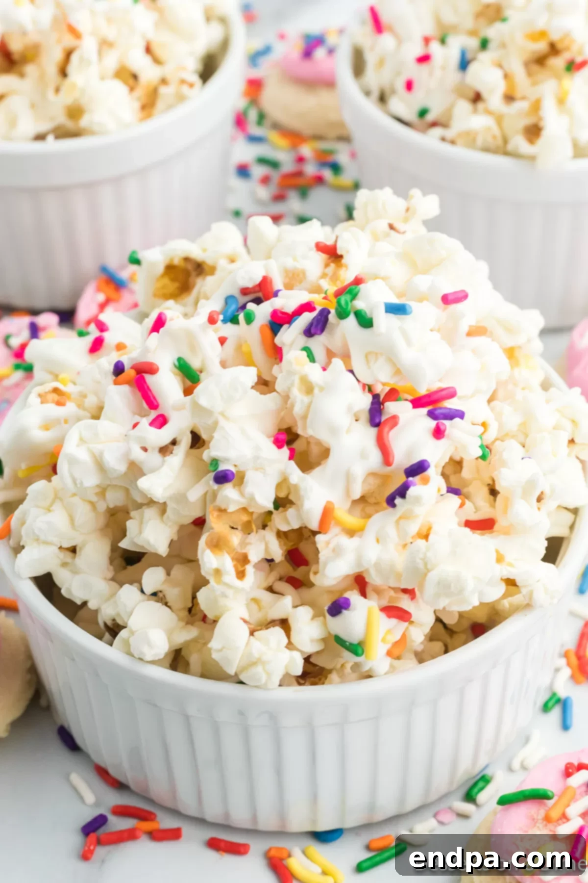 Bakery Sweet Popcorn 2 Sugar cookie popcorn in a bowl.