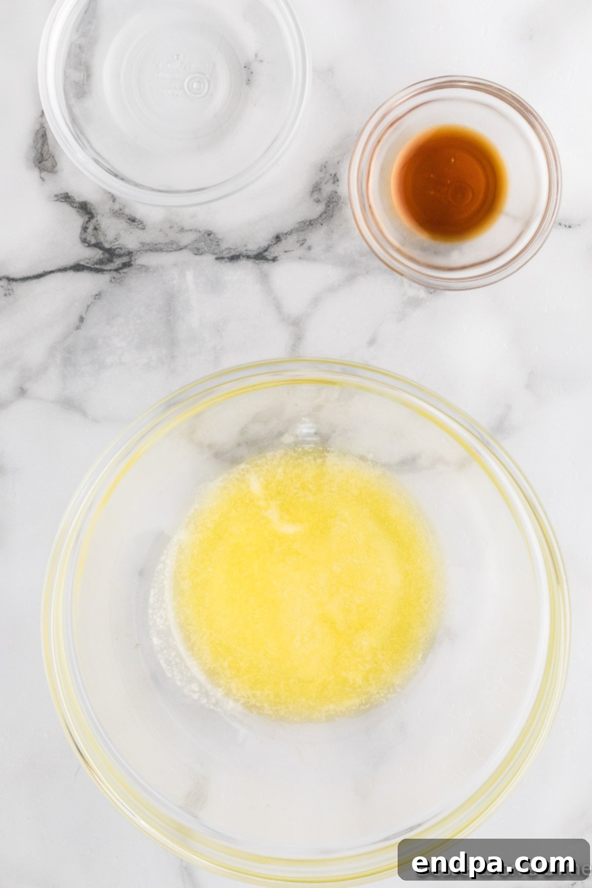 Bakery Sweet Popcorn 5 Melted butter in bowl.