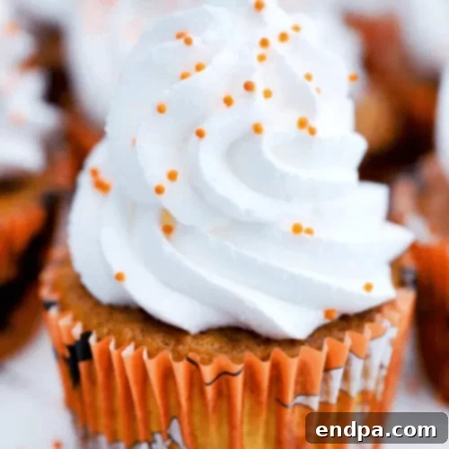 Moist and flavorful Sweet Potato Pie Cupcakes, a perfect fall dessert.