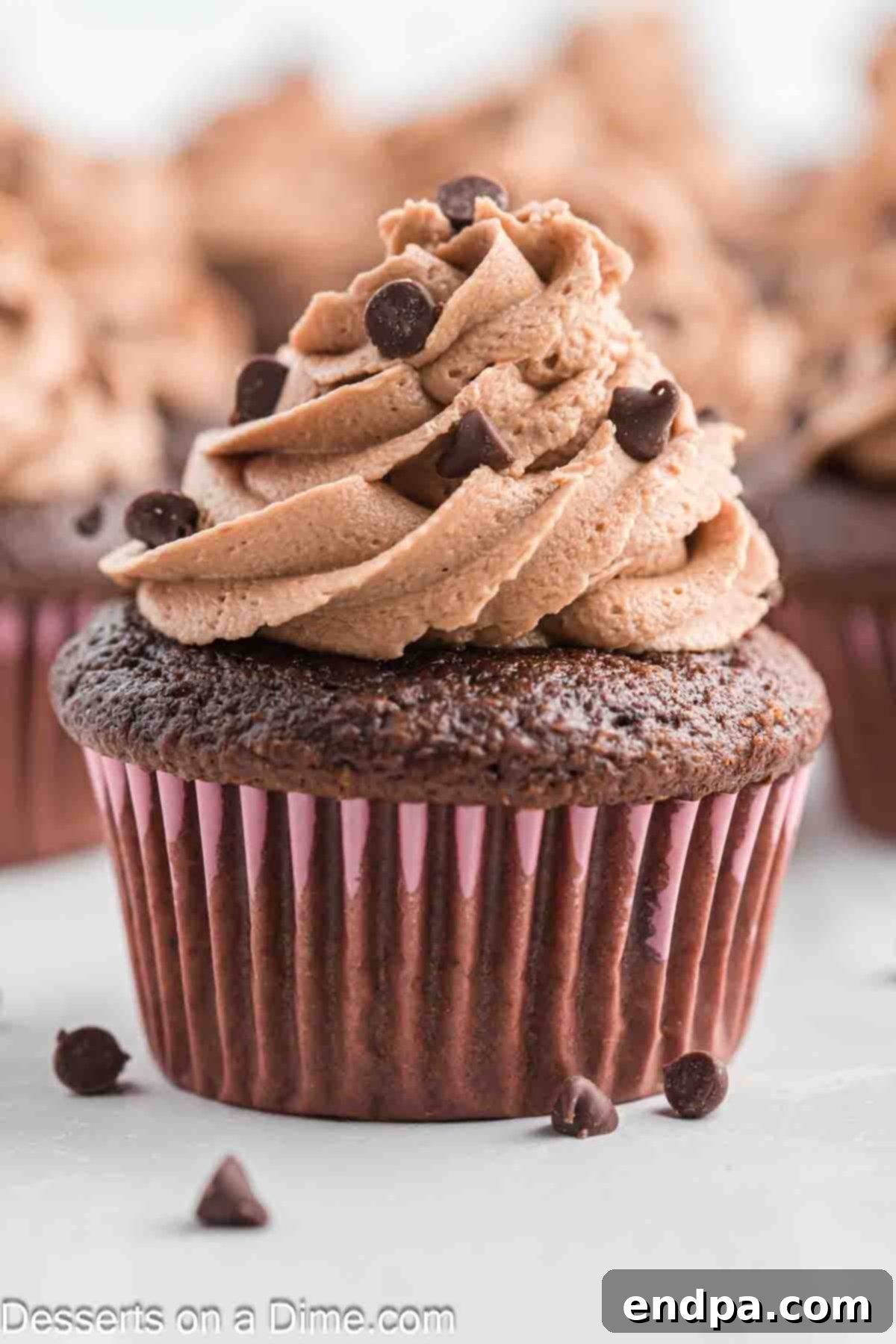 Nutella Cupcake with frosting.