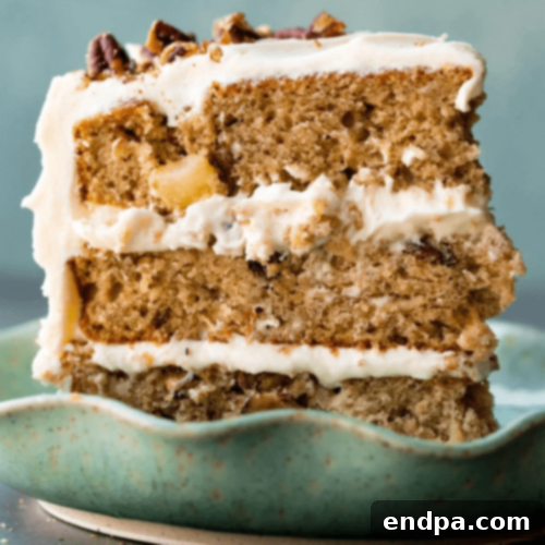 A classic Southern Hummingbird Cake with three moist layers and silky cream cheese frosting.