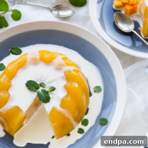A vibrant and sweet Mango Pina Colada Jelly, beautifully layered and set.