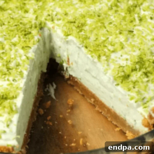 The Ultimate Collection of Tangy Lime Desserts 13 Creamy, smooth vegan key lime pie slice with a graham cracker crust and a dollop of coconut whipped cream.