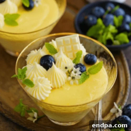 The Ultimate Collection of Tangy Lime Desserts 15 Baked eggless lime curd white chocolate pudding in a ramekin.
