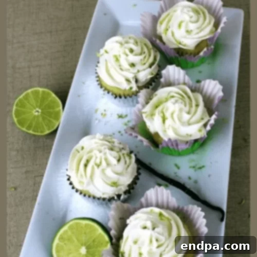 The Ultimate Collection of Tangy Lime Desserts 25 Vanilla cupcakes with lime curd filling, topped with vanilla buttercream and lime zest.