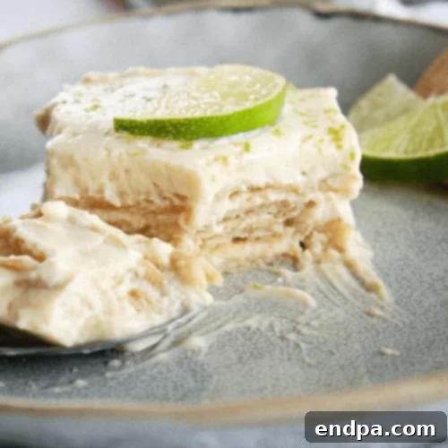 The Ultimate Collection of Tangy Lime Desserts 54 Mexican lime icebox cake (Carlota de Limon) with layers of cookies and cream.