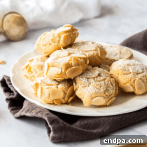 Delectable Gluten Free Almond Cookies, light and nutty.
