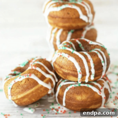 Delicious Gluten-Free Gingerbread Donuts, glazed and spiced.