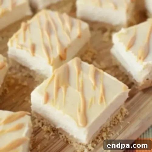 Peanut butter cheesecake bites on a serving platter.