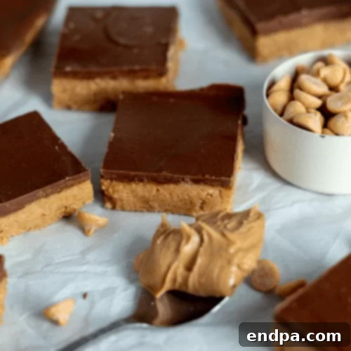 Butterscotch peanut butter bars topped with butterscotch chips.