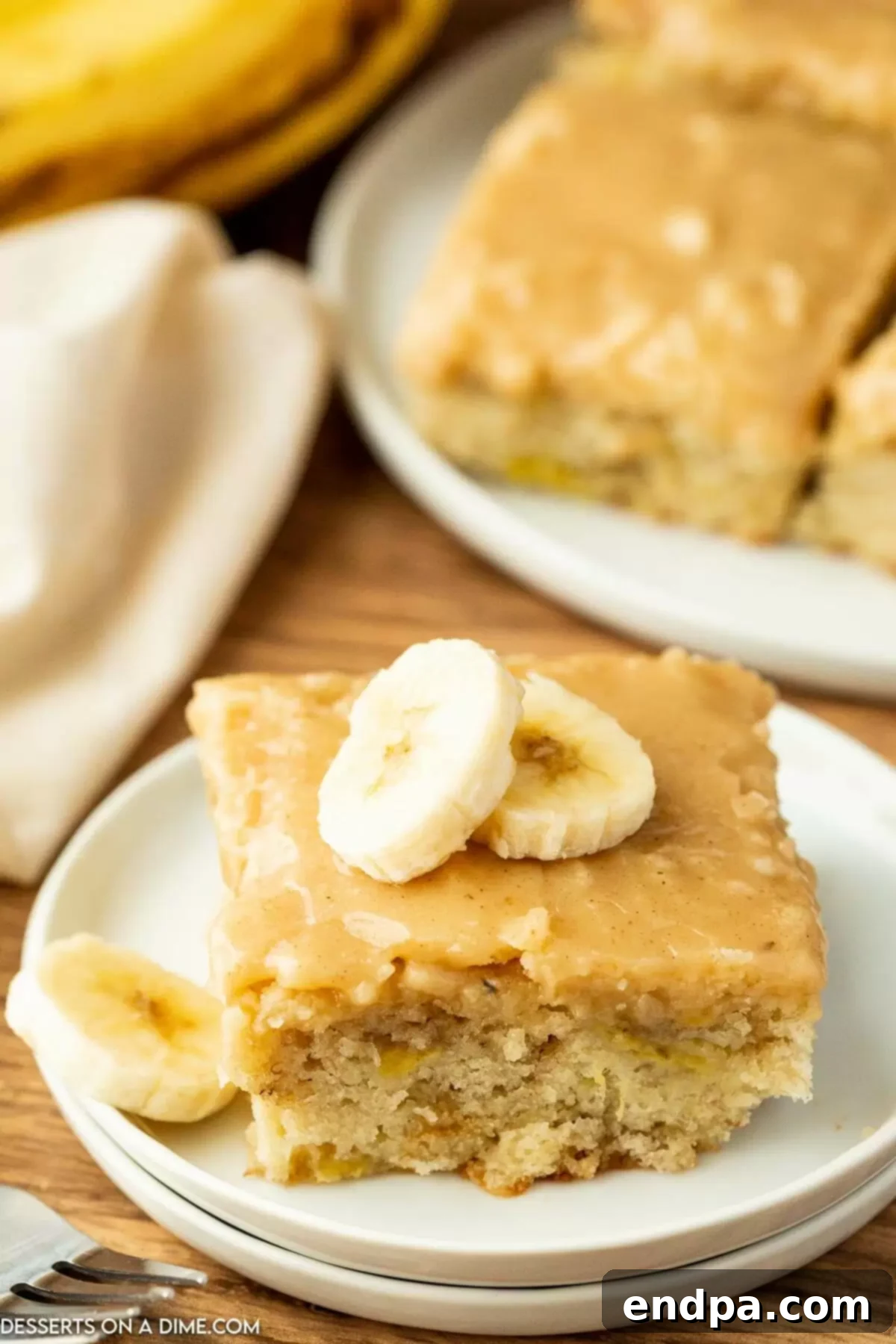 Decadent Banana Bread Brownies 12 Banana Bread Brownies cut into bars.