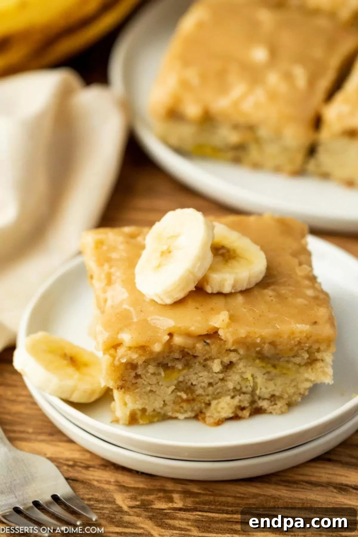 Decadent Banana Bread Brownies 13 Banana Bread Brownies cut into bars.