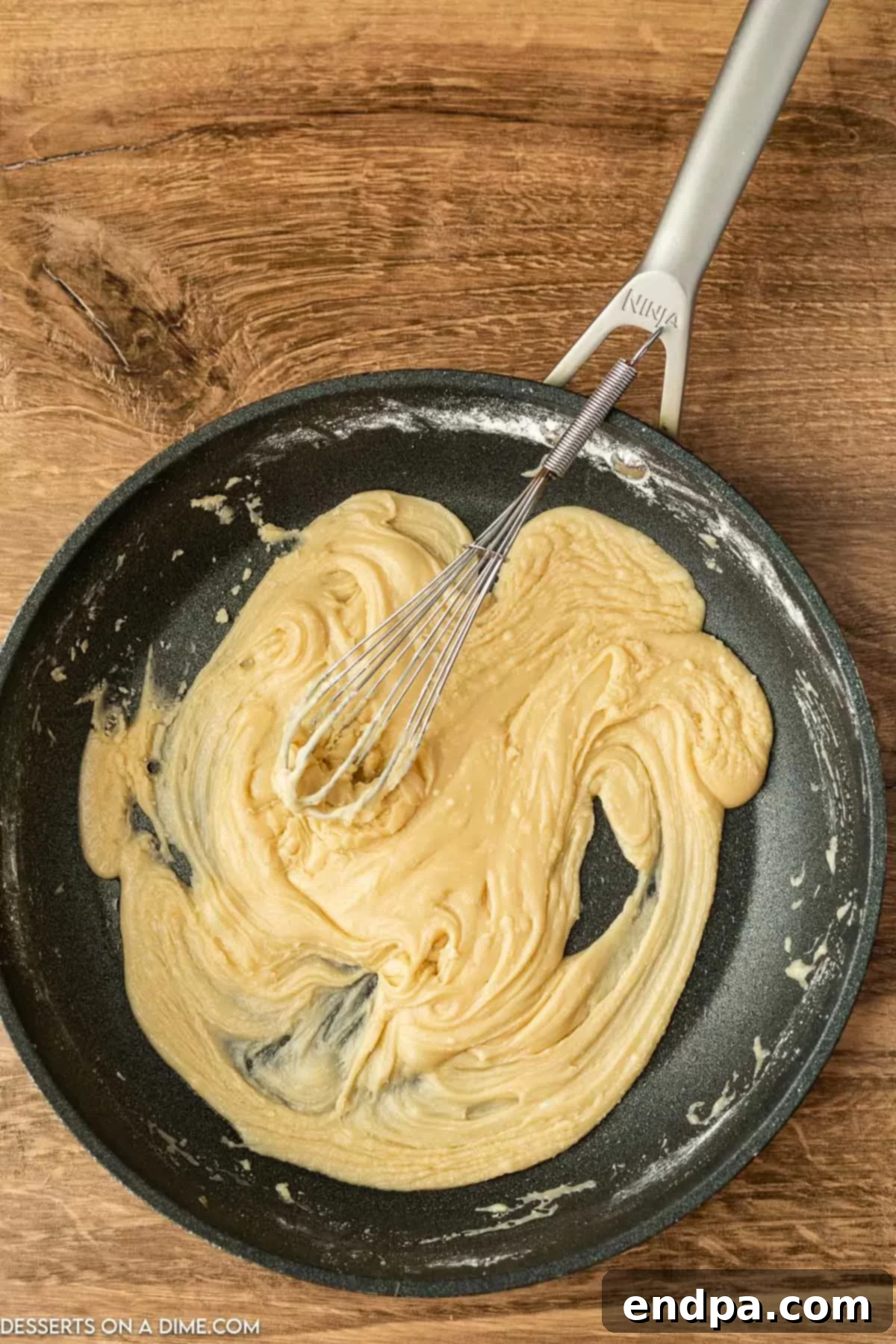 Decadent Banana Bread Brownies 10 Brown sugar whisked into butter in the pan.