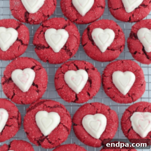 Red Velvet Heart Cake Mix Cookies