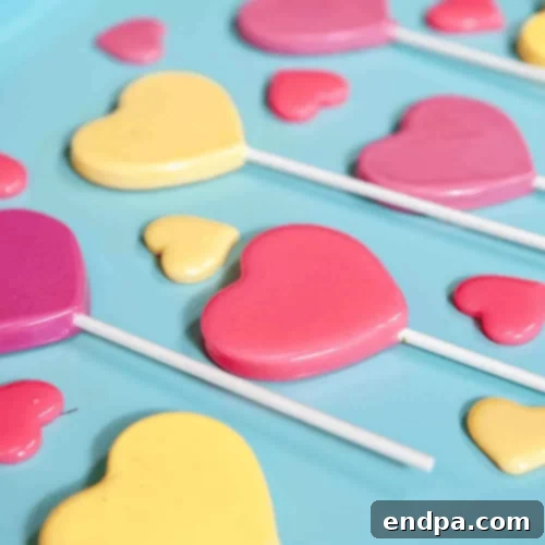 Homemade Heart Lollipops