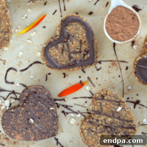 Heart Shaped Oat and Banana Cookies