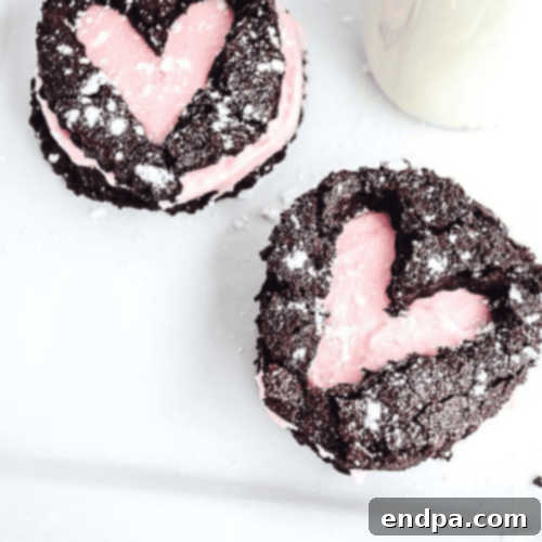 Layered Heart Shaped Brownies