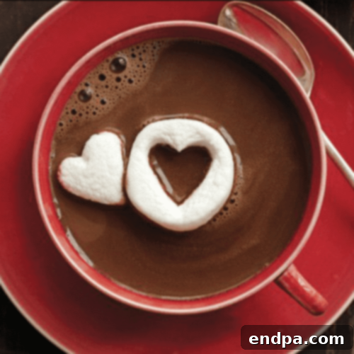 Hot Chocolate with Marshmallow Hearts