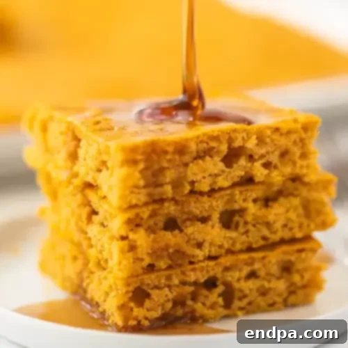 Baked Pumpkin Pancakes in a casserole dish, ready to be served for a festive breakfast.
