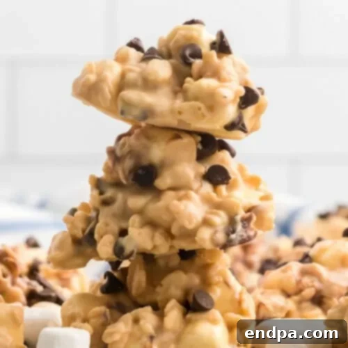 No-Bake Avalanche Cookies with white chocolate and peanut butter