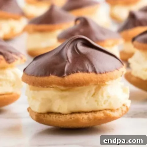No-bake Eclair Cookies with vanilla wafers and pudding
