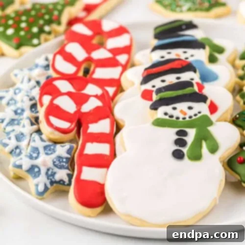 Christmas Cut-Out Sugar Cookies ready for decorating