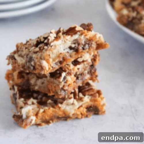Seven-Layer Cookies in a baking pan.