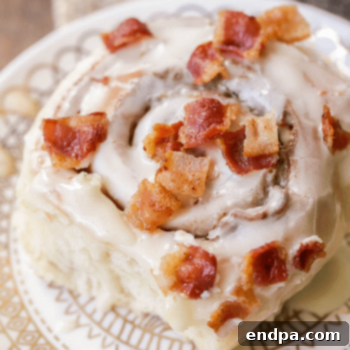 Maple Bacon Cinnamon Rolls