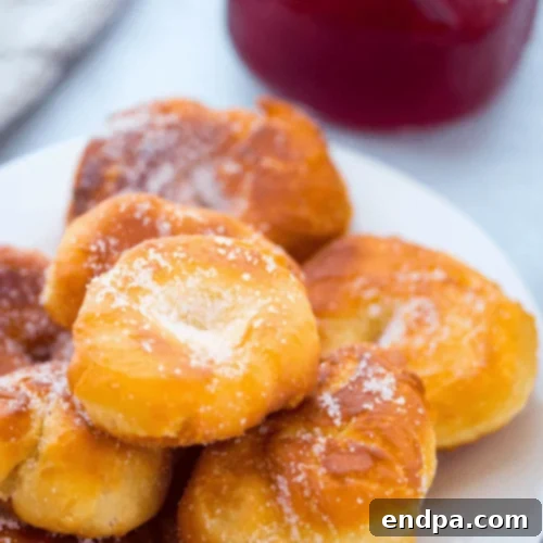 Fastnachts, traditional German donuts, plain and ready to be enjoyed.