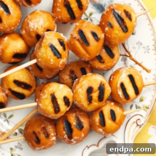 Doughnut Hole Kebabs with fruit, a fun and unique dessert idea.