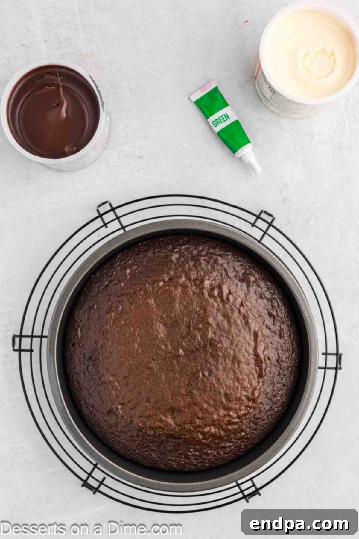 Game Day Goal: Baking a Winning Football Cake 5 Cake cooling on wire rack.