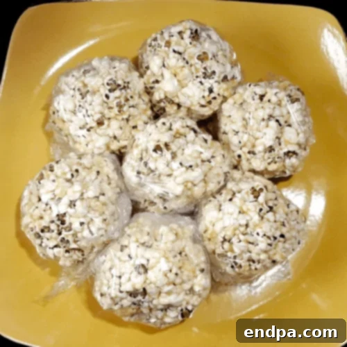Homestyle Grandma’s Popcorn Balls, a cherished recipe for homemade goodness.