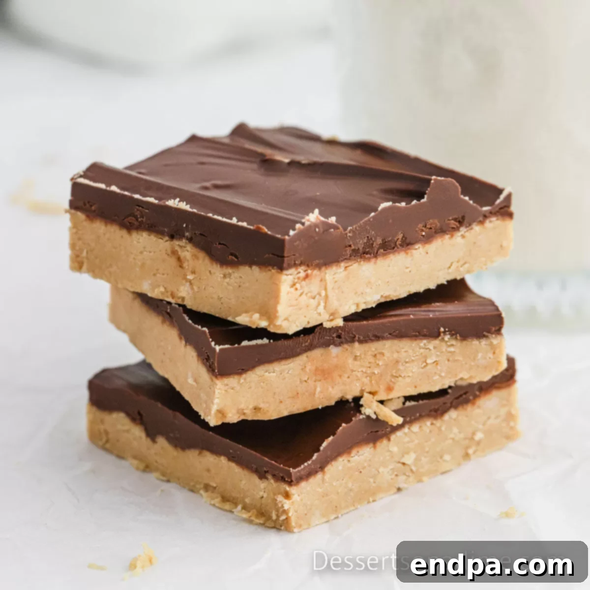 Buckeye Bars cut into squares.