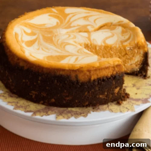 The Ultimate 89 Thanksgiving Cheesecake Collection 33 Pumpkin Marbled Cheesecake