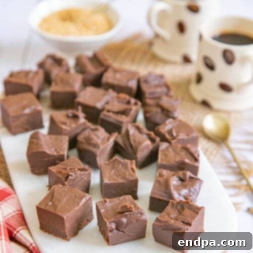 3 Ingredients Chocolate Coffee Fudge