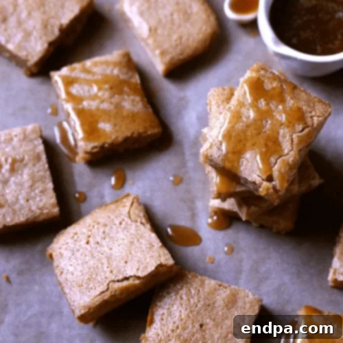 97 Effortless Autumn Delights 36 Chewy Brown Butter Maple Blondies, with a rich, golden color.
