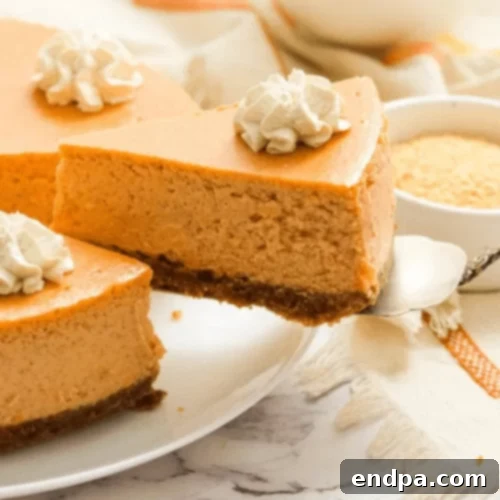 97 Effortless Autumn Delights 51 A smooth Sweet Potato Cheesecake, showing its vibrant orange hue.