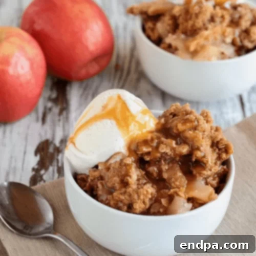 97 Effortless Autumn Delights 64 A warm Apple Brown Betty with a golden, crumbly topping.