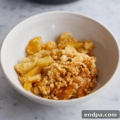 97 Effortless Autumn Delights 71 A warm Classic Apple Crumble with a golden, oat-based topping.