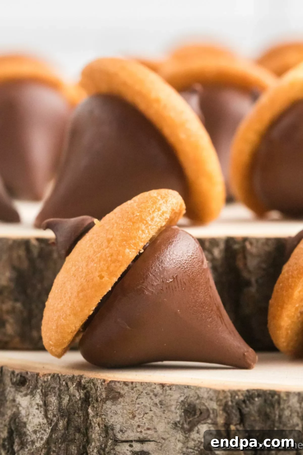 Acorn Chocolate Treasures 2 Chocolate Acorns ready to enjoy.